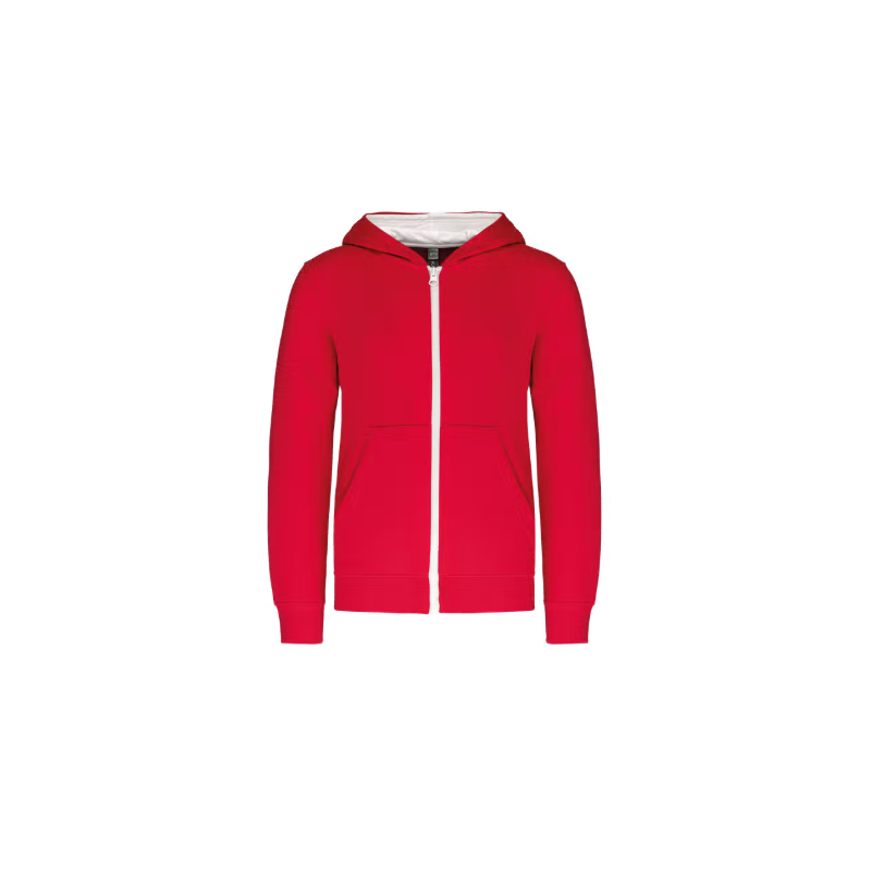 Sweat rouge avec capuche blanche USOM Adulte Sweat rouge avec capuche blanche USOM Adulte