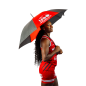 Parapluie golf rouge et noir