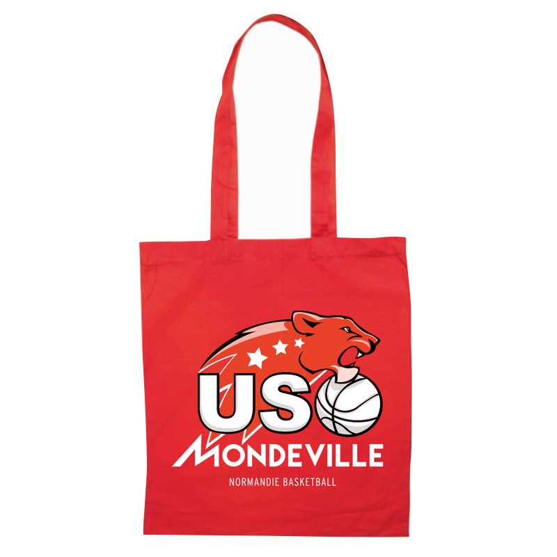Tote bag rouge en coton naturel Tote bag rouge en coton naturel