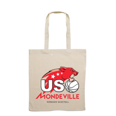 Tote bag beige USOM en coton naturel